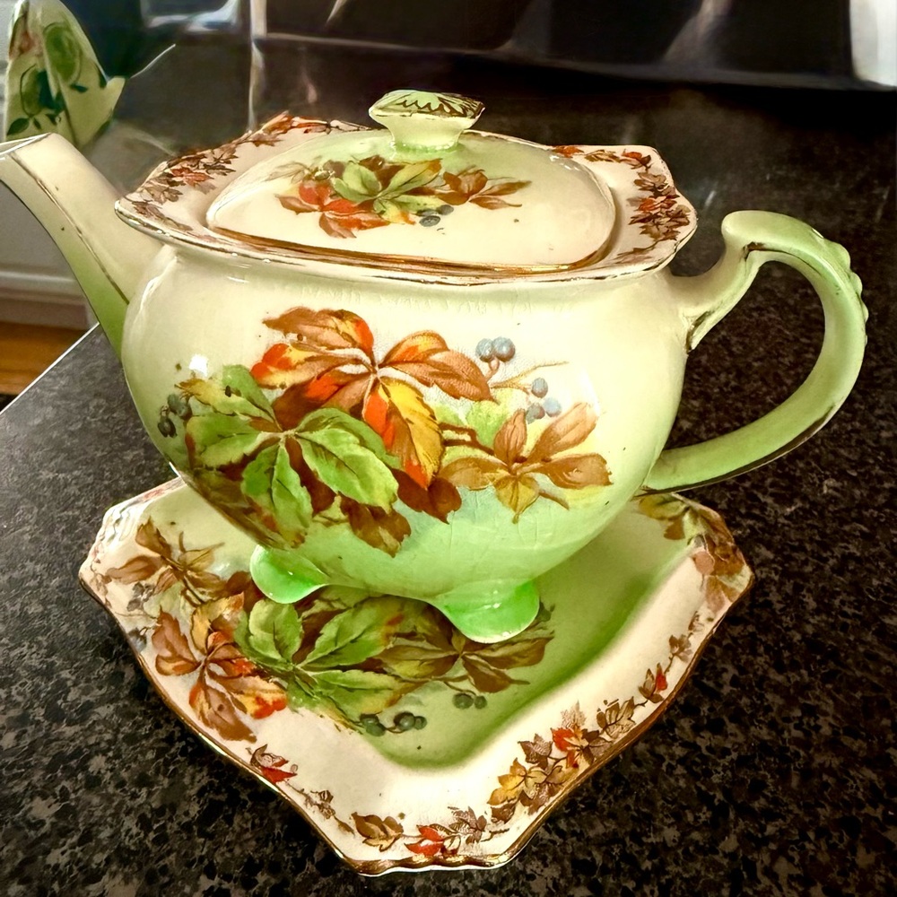 Vintage Royal Winton Grimwades China Teapot and Coaster